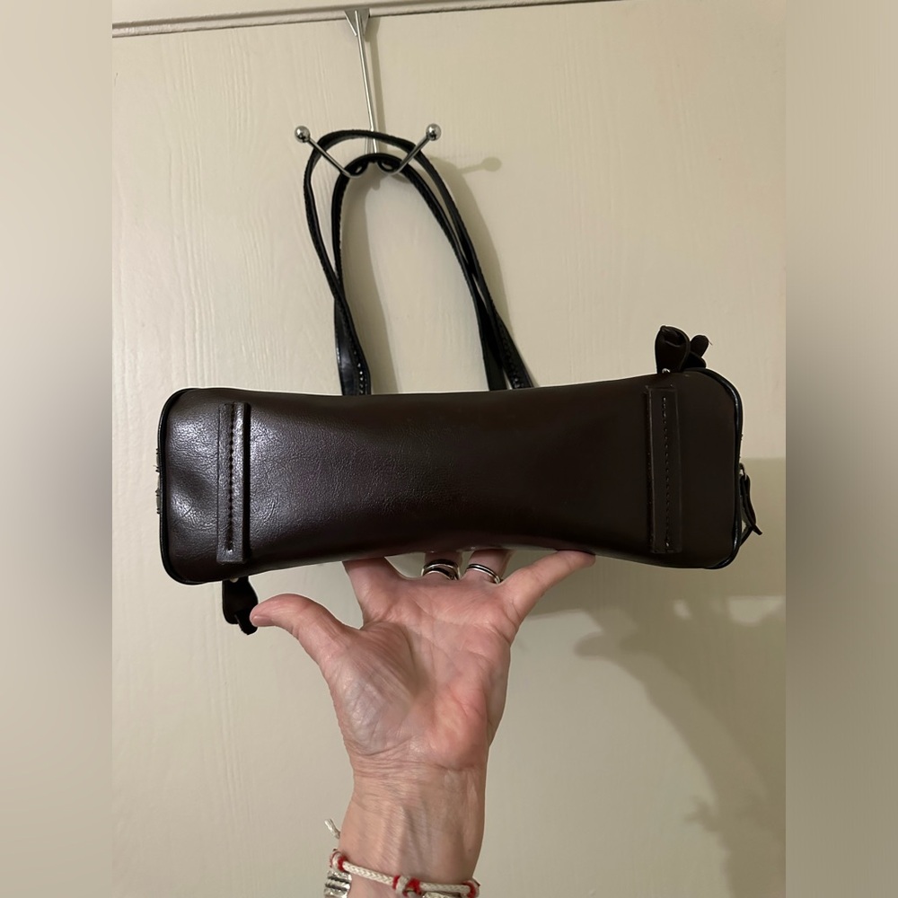 M.C. Brown Croc Inspired Handbag - Picture 4 of 14